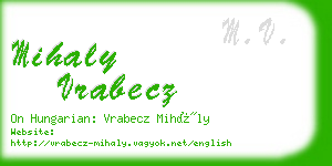 mihaly vrabecz business card